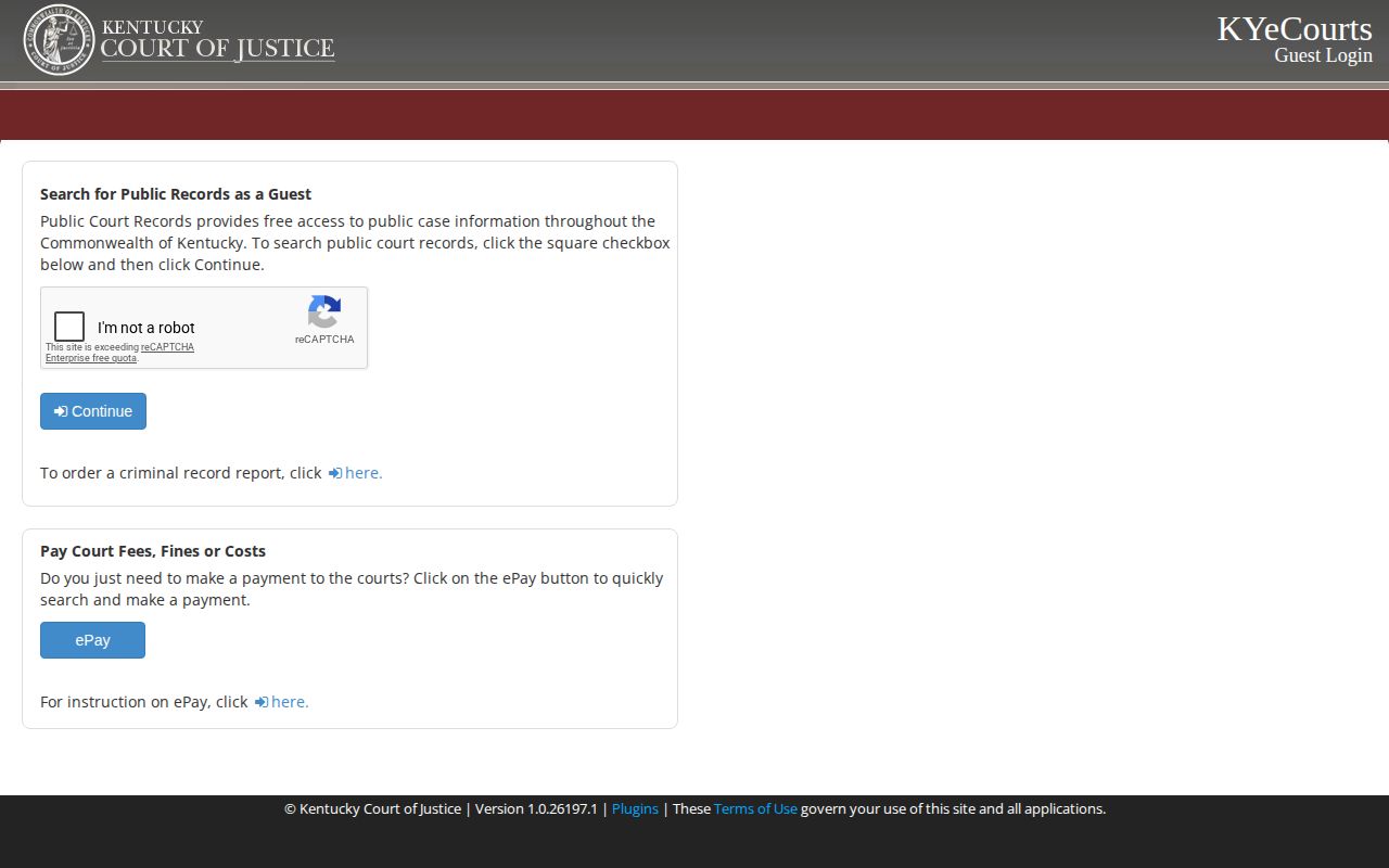 Kentucky CourtNet public case entry for Edmonson County warrant context